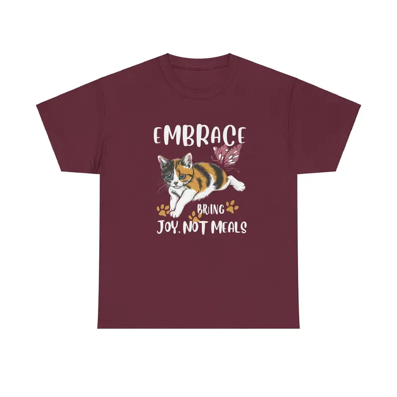 Embrace Bring Joy Not Food Cotton T-Shirt 7