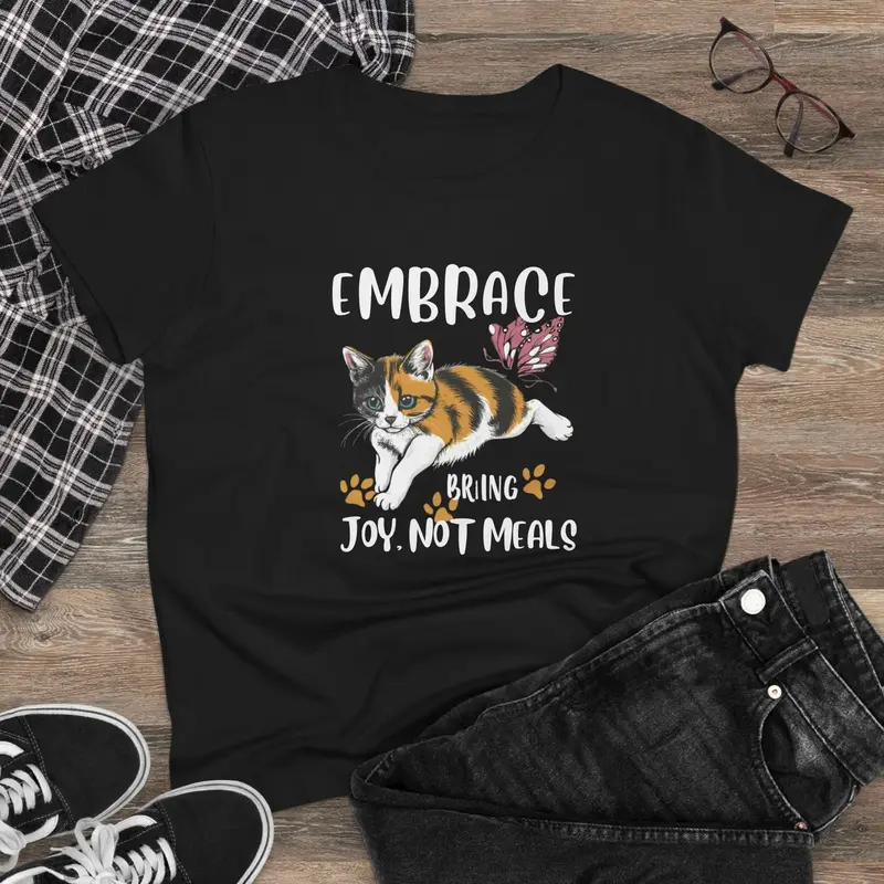 Embrace Bring Joy Not Meal Women Cotton Tshirt 3