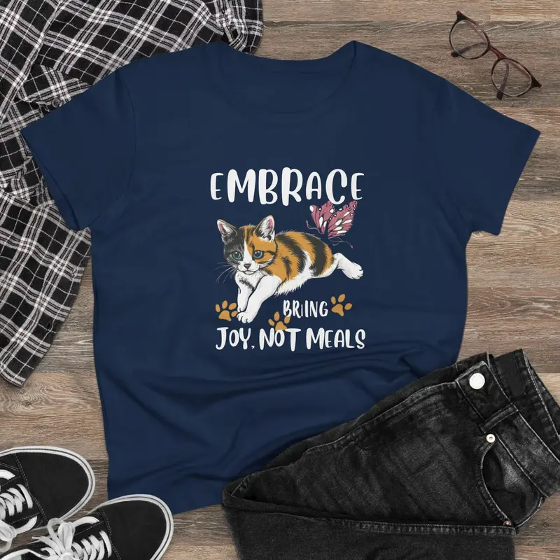 Embrace Bring Joy Not Meal Women Cotton Tshirt 3