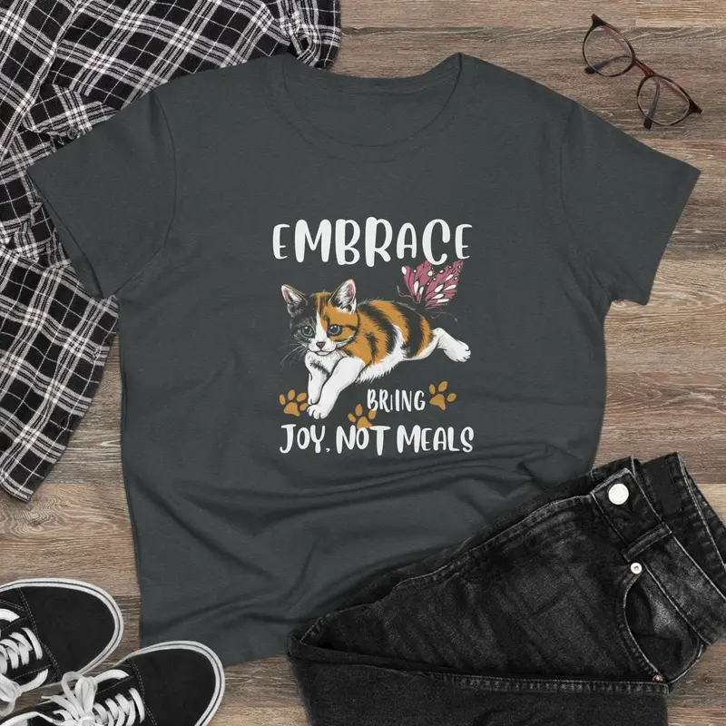 Embrace Bring Joy Not Meal Women Cotton Tshirt 7