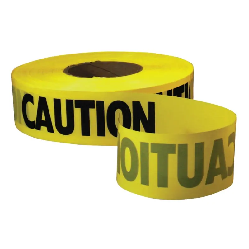 Empire Level Safety Barricade Tape, 3 In X 1,000 Ft, Caution, 2 Mil, Yellow 1