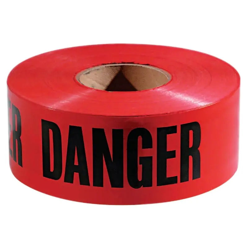 Empire Safety Barricade Tape, 3 In X 1,000 Ft, Danger, Red - 4 Mil 2