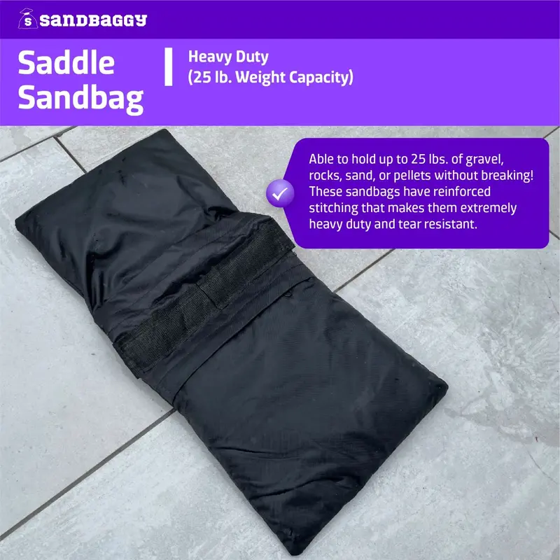 Empty Saddle Sandbags For Photography (25 Lb. Capacity) 4