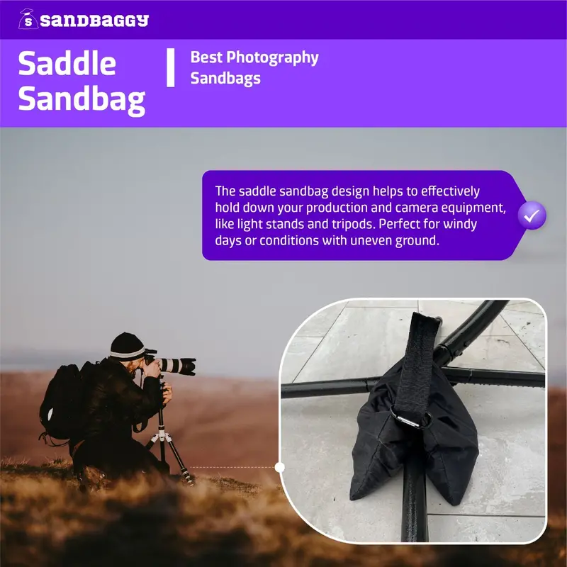 Empty Saddle Sandbags For Photography (25 Lb. Capacity) 8