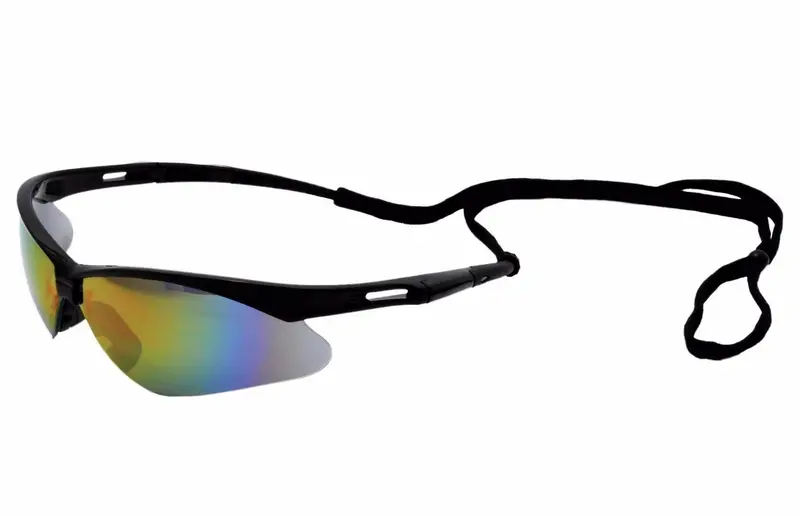 Erb Octane Black Blue Mirror Safety Glasses #15332 1
