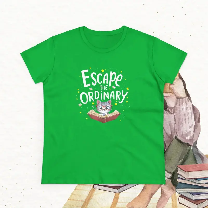 Escape The Ordinary Book Lovers Women Cotton T-Shirt 11