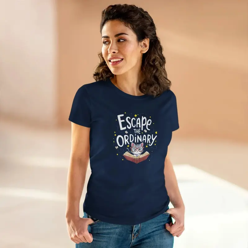 Escape The Ordinary Book Lovers Women Cotton T-Shirt 14