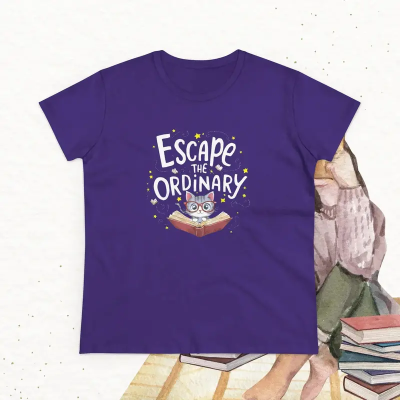 Escape The Ordinary Book Lovers Women Cotton T-Shirt 15