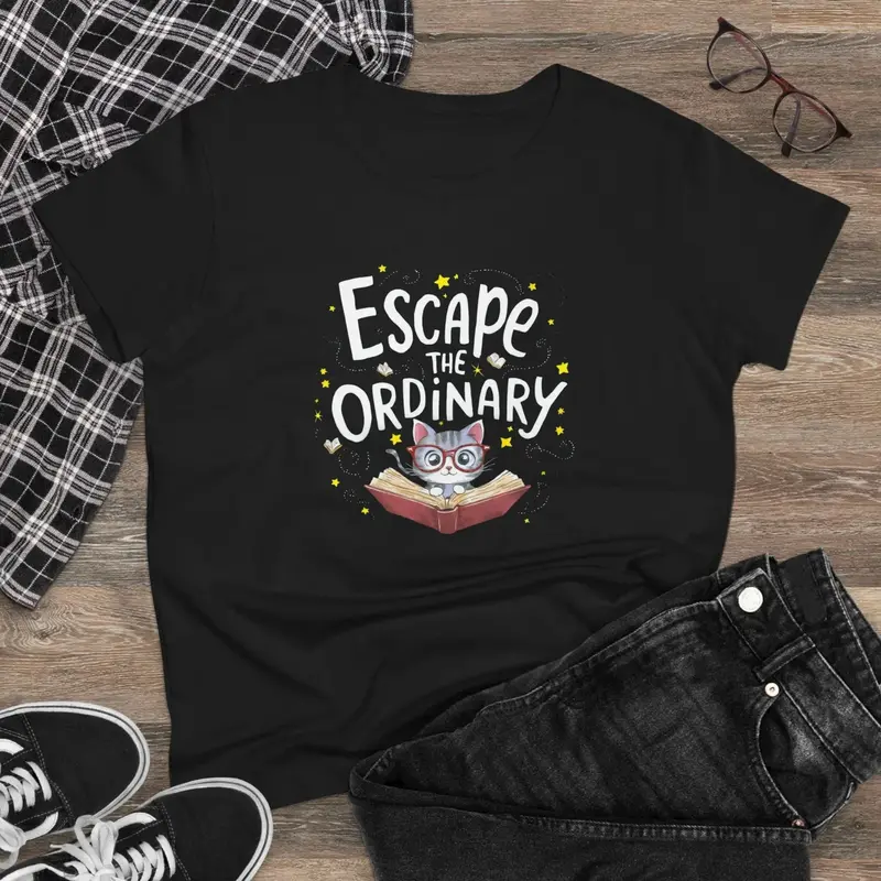 Escape The Ordinary Book Lovers Women Cotton T-Shirt 3
