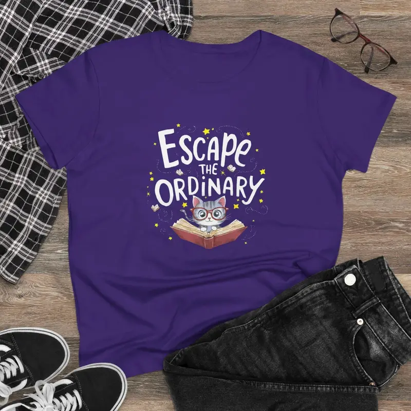 Escape The Ordinary Book Lovers Women Cotton T-Shirt 6