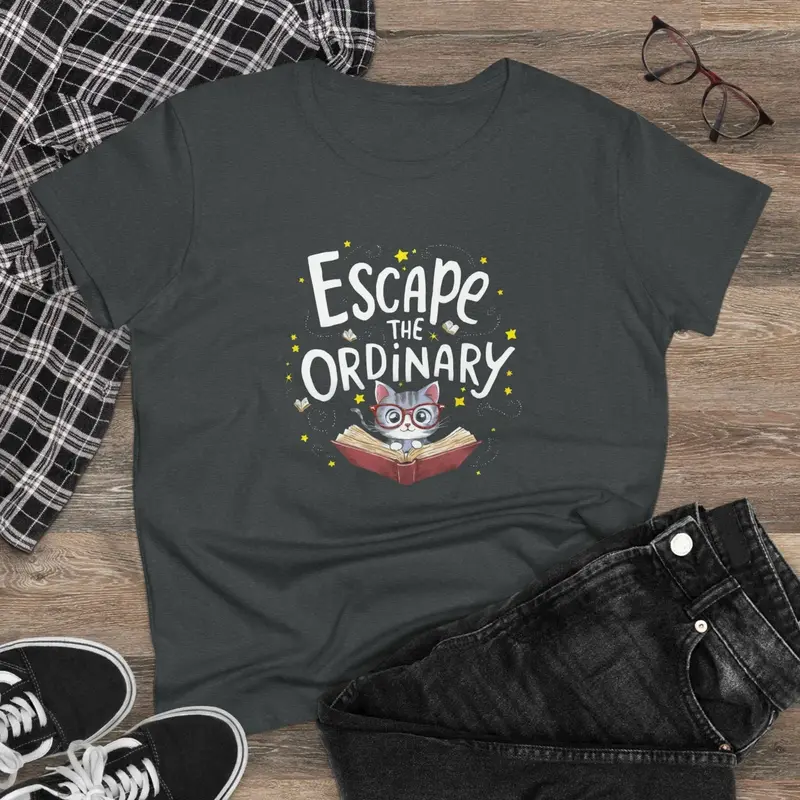 Escape The Ordinary Book Lovers Women Cotton T-Shirt 7