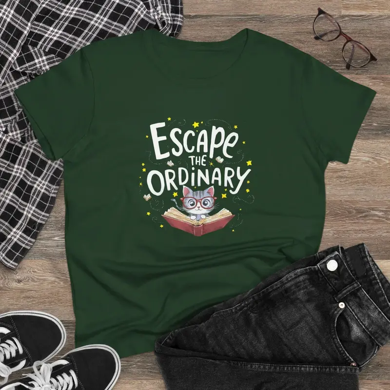 Escape The Ordinary Book Lovers Women Cotton T-Shirt 7