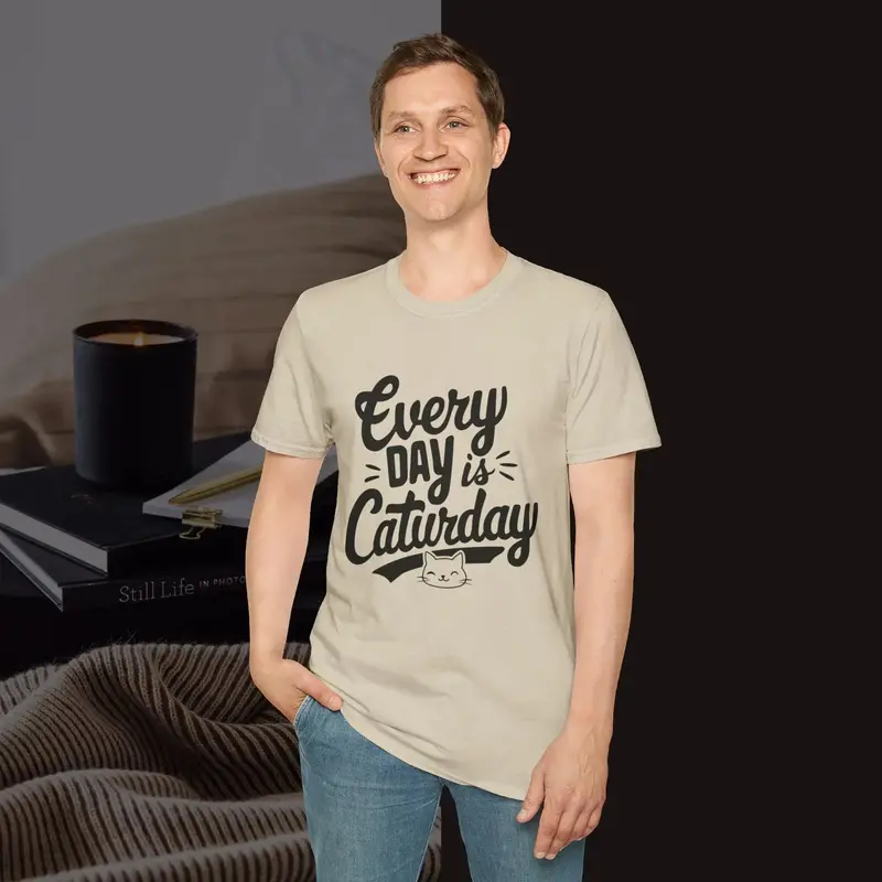 Everyday Caturday Cotton Men Tees 17