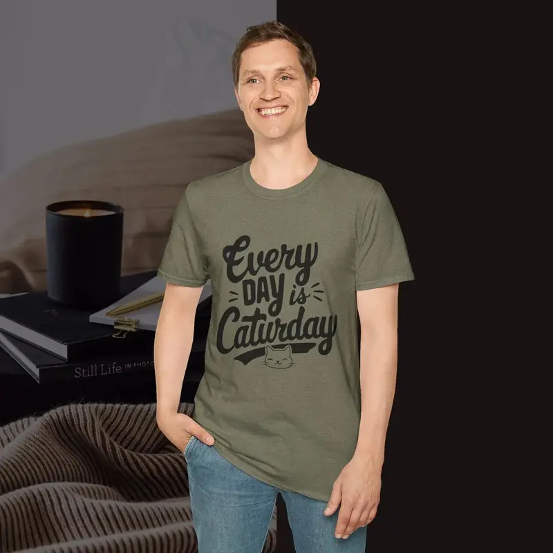 Everyday Caturday Cotton Men Tees 18