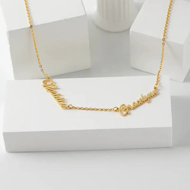 Exquisite Fashion Customizable Name Design Light Luxury Style Necklace 1