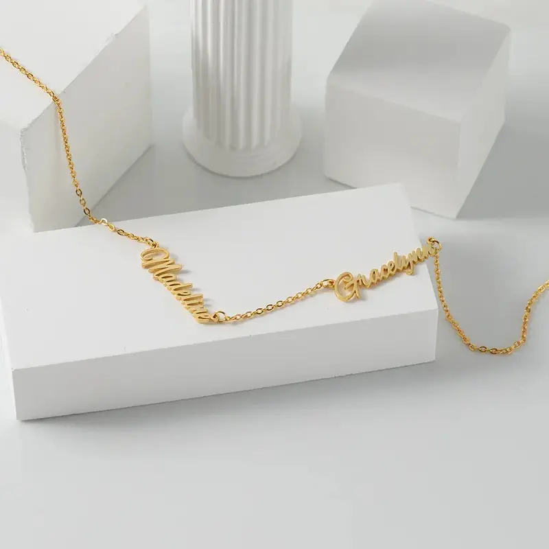 Exquisite Fashion Customizable Name Design Light Luxury Style Necklace 3