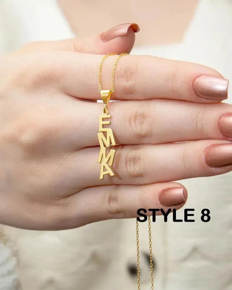 Exquisite Fashion Customizable Name Design Light Luxury Style Necklace 3