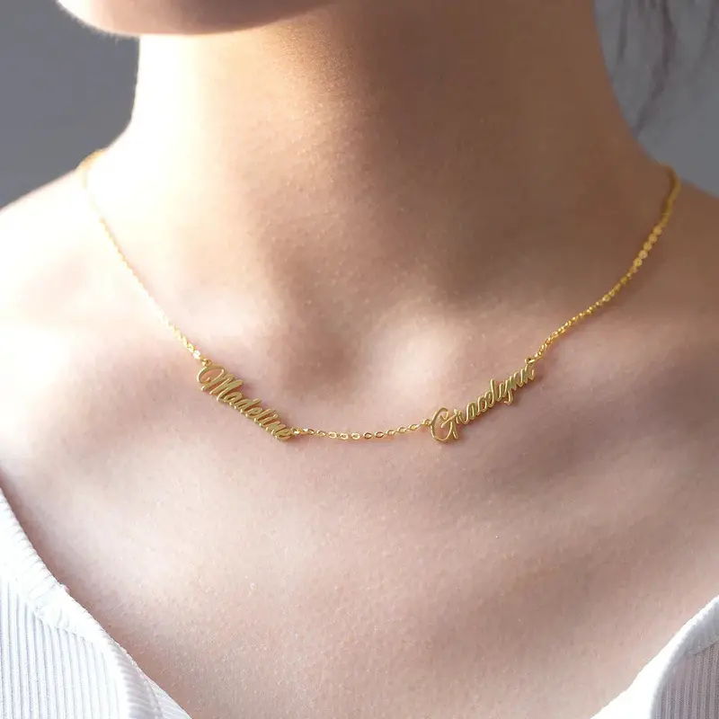 Exquisite Fashion Customizable Name Design Light Luxury Style Necklace 4