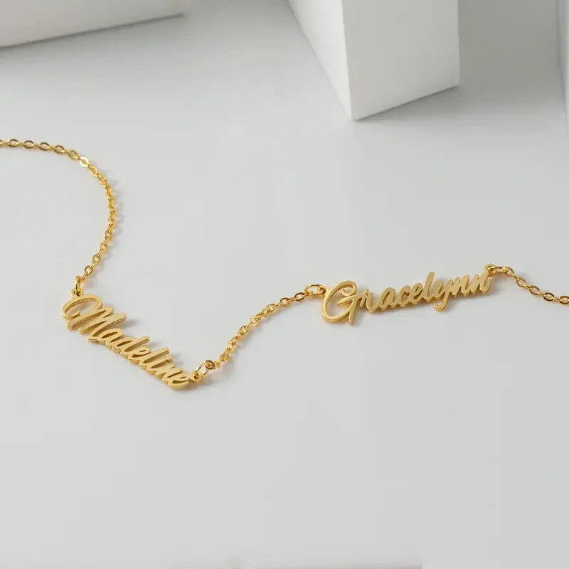 Exquisite Fashion Customizable Name Design Light Luxury Style Necklace 6