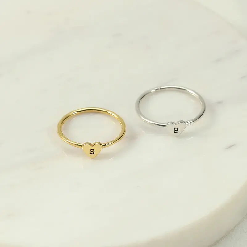 Exquisite Light Luxury Customizable Letter Design Versatile Ring 1