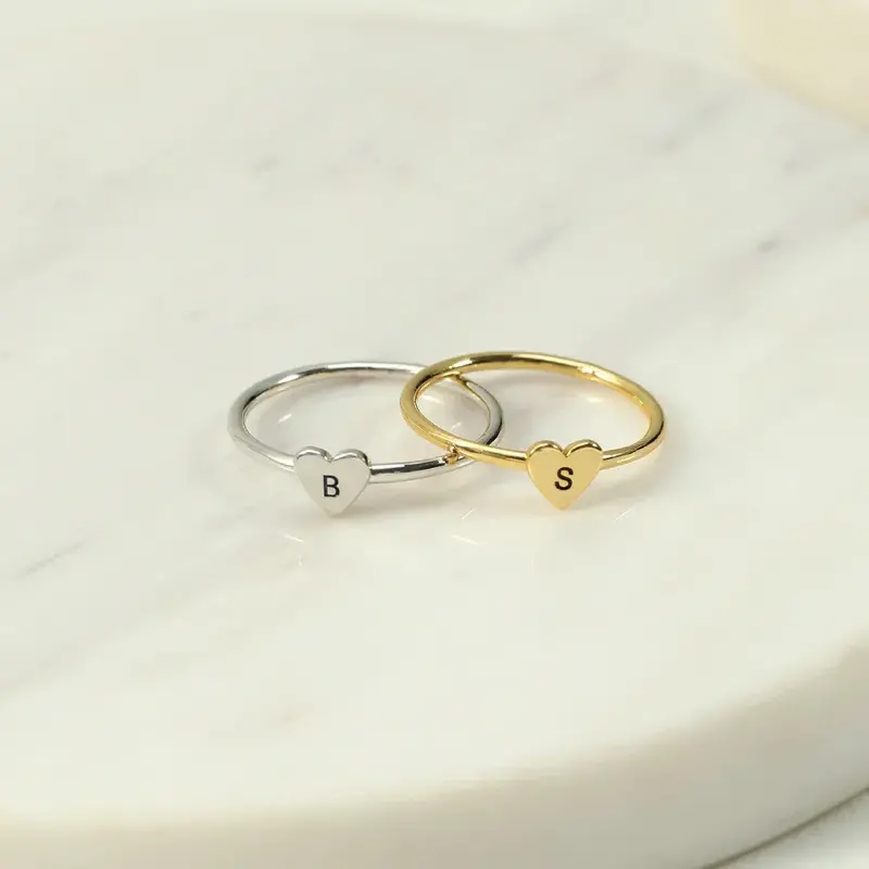Exquisite Light Luxury Customizable Letter Design Versatile Ring 2