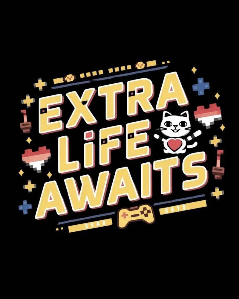 Extra Life Await Cotton T-Shirt 2