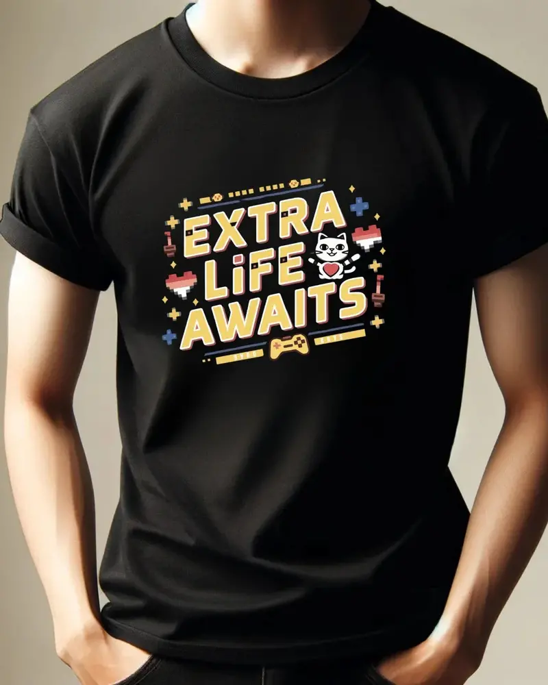 Extra Life Await Cotton T-Shirt 4