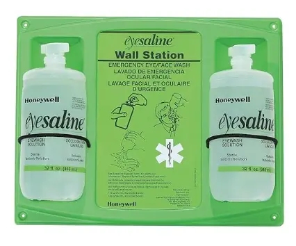 Eyesaline 32Ozhoneywell  Double Bottle Wash Wall Station, 1
