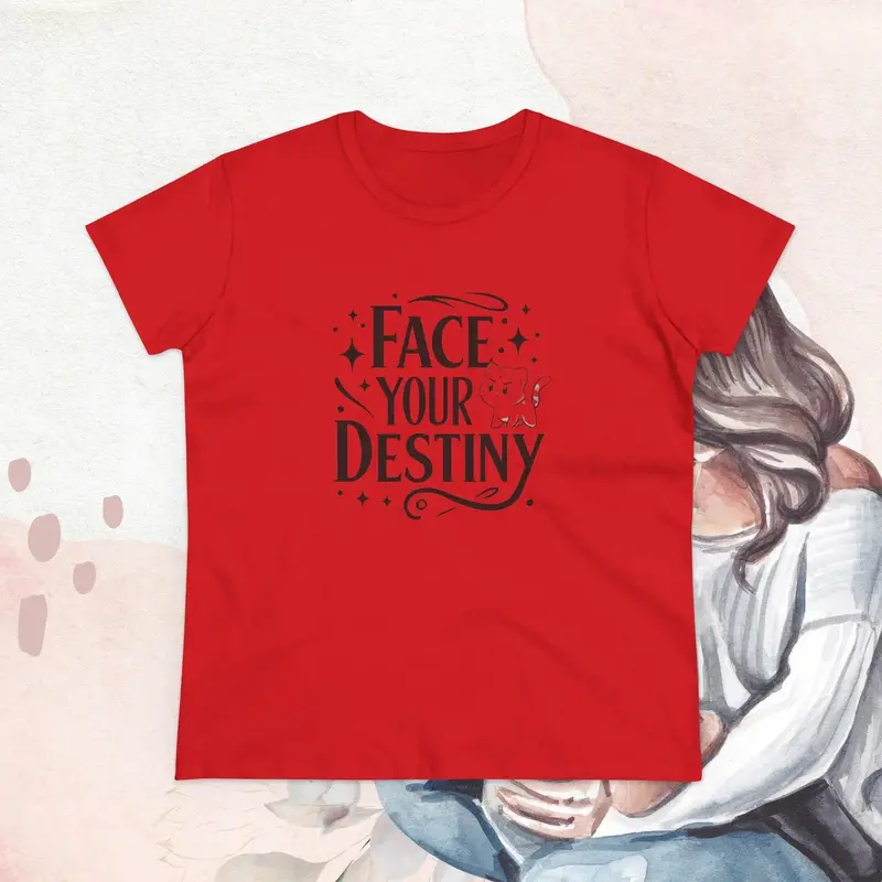 Face Your Destiny Cotton Womens Tshirt 14