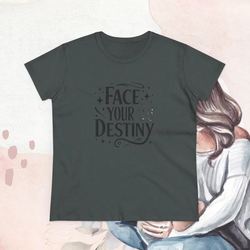 Face Your Destiny Cotton Womens Tshirt 18