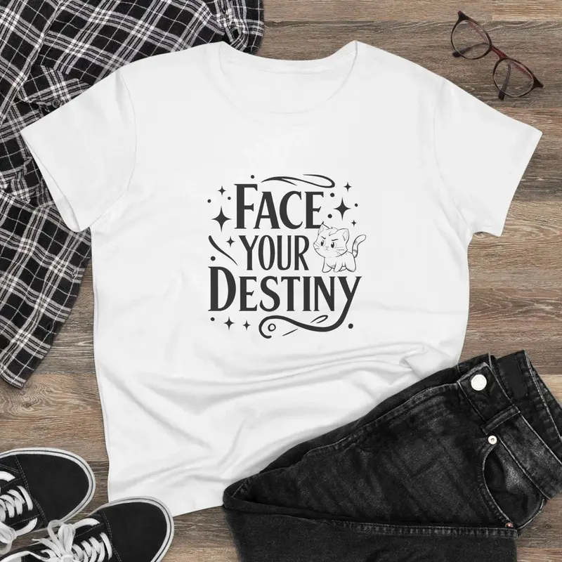 Face Your Destiny Cotton Womens Tshirt 3