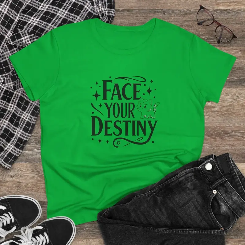 Face Your Destiny Cotton Womens Tshirt 5