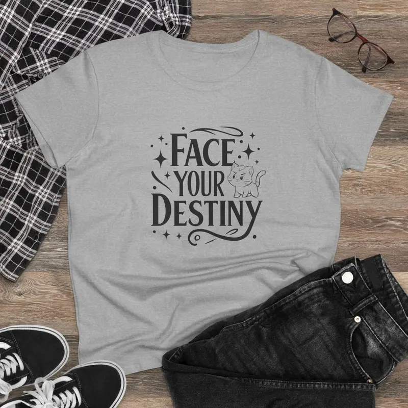 Face Your Destiny Cotton Womens Tshirt 5