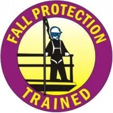 Fall Protection Trained Hard Hat Sticker Hm-97 1
