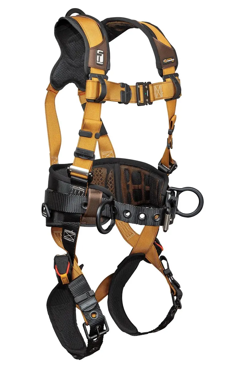 Falltech Advanced Comfortech® Gel 3D Construction Belted Full Body Harness, Tongue Buckle Leg Adjustment #7081B 1