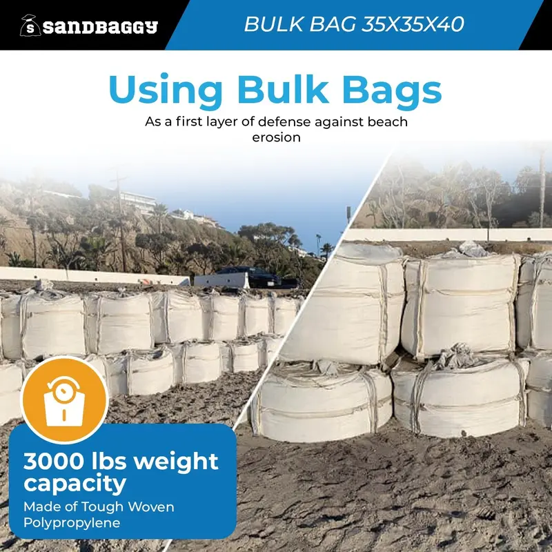 Fibc Bulk Bag – Duffle Top – 3,000 Lb Cap., Food Grade – 35" X 35" X 40" (35 Cu Ft) 6