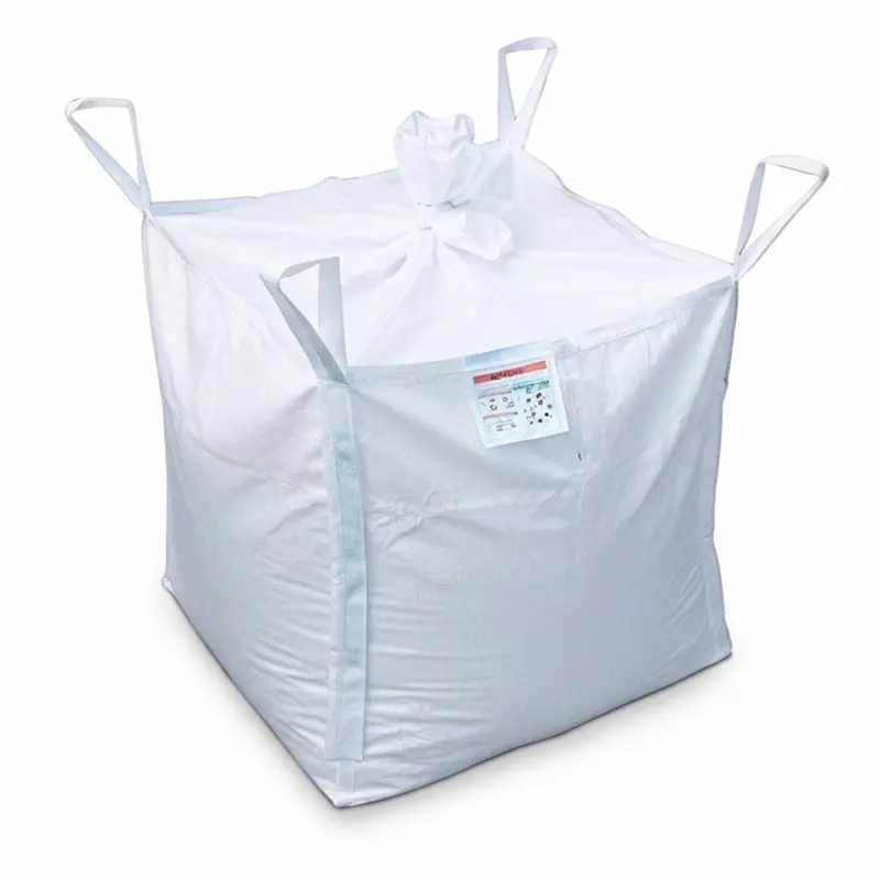 Fibc Bulk Bag – Duffle Top, Spout Bottom – 3000 Lb Cap., Food Grade - 35" X 35" X 30" (25 Cu Ft ) 1