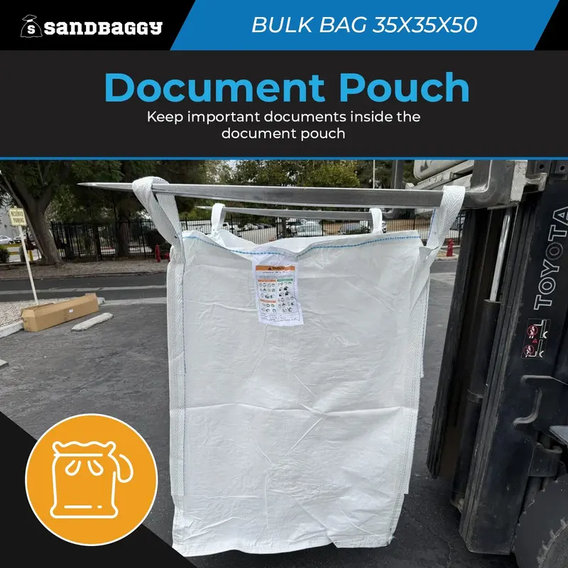 Fibc Bulk Bag – Duffle Top, Spout Bottom – 3000 Lb Cap., Food Grade – 35" X 35" X 50" (45 Cu Ft) 8