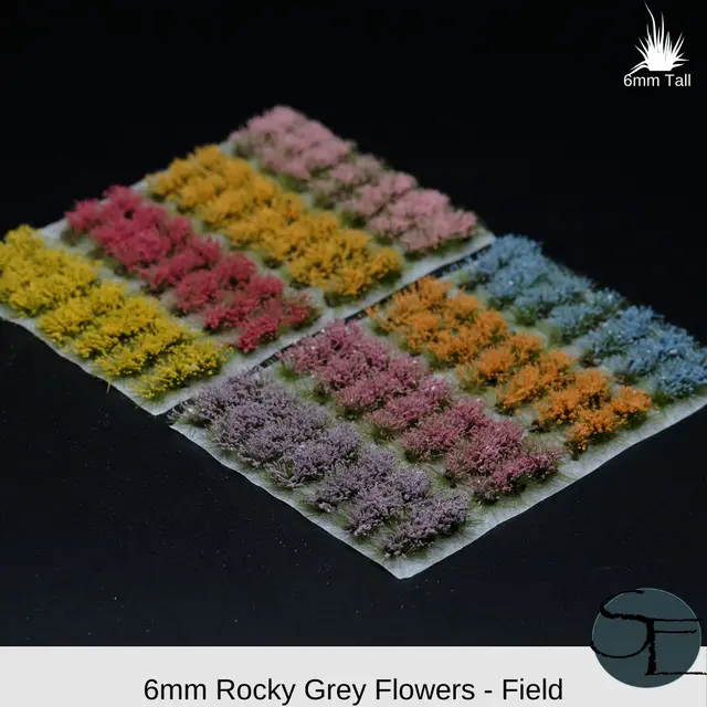 Field, Realistic Flower Sampler- 6Mm Self-Adhesive Grass Tufts 1