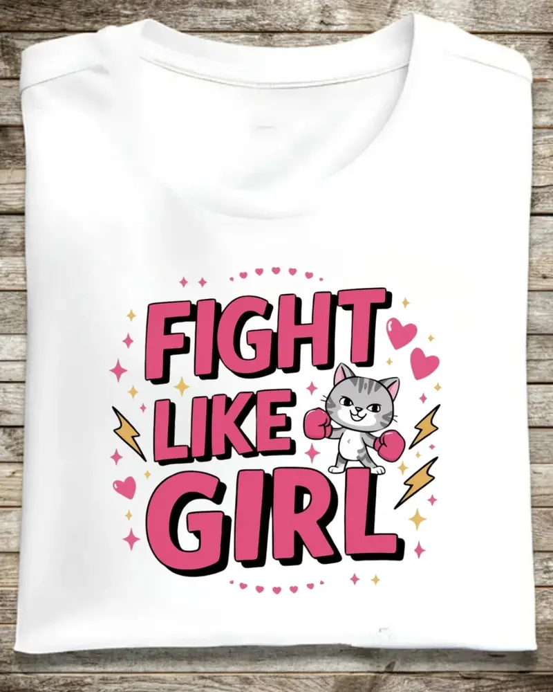 Fight Like Girl Cotton T-Shirt 1