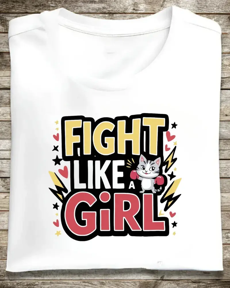 Fight Like Girl Cotton T-Shirt 1