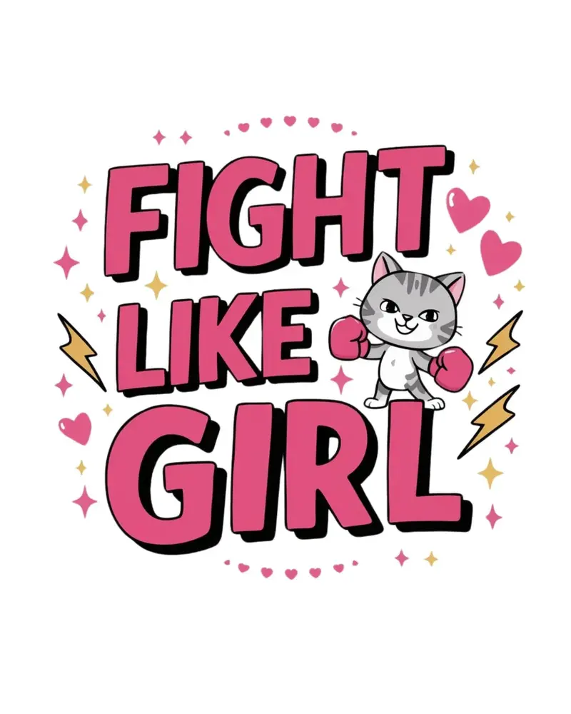 Fight Like Girl Cotton T-Shirt 2
