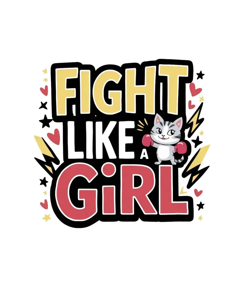 Fight Like Girl Cotton T-Shirt 2