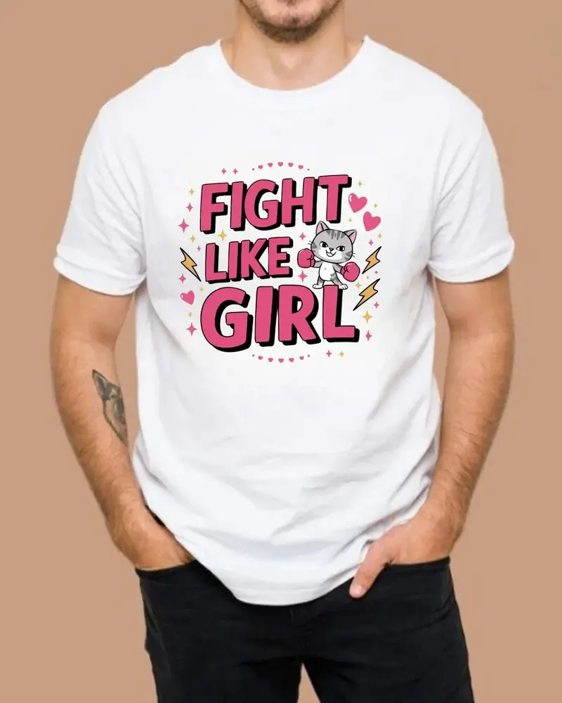 Fight Like Girl Cotton T-Shirt 4