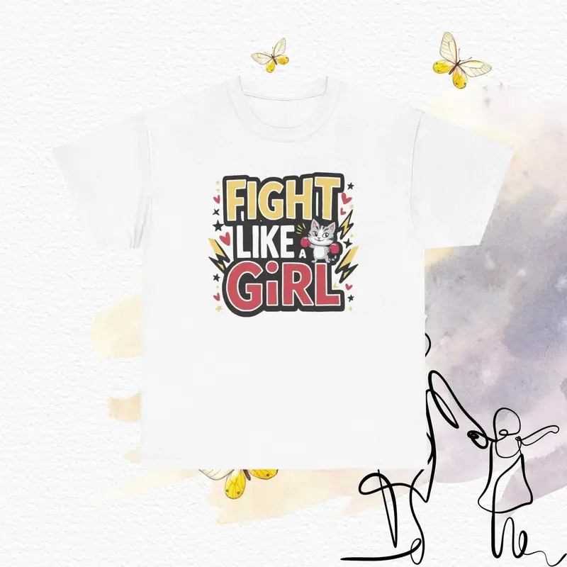 Fight Like Girl Cotton T-Shirt 4