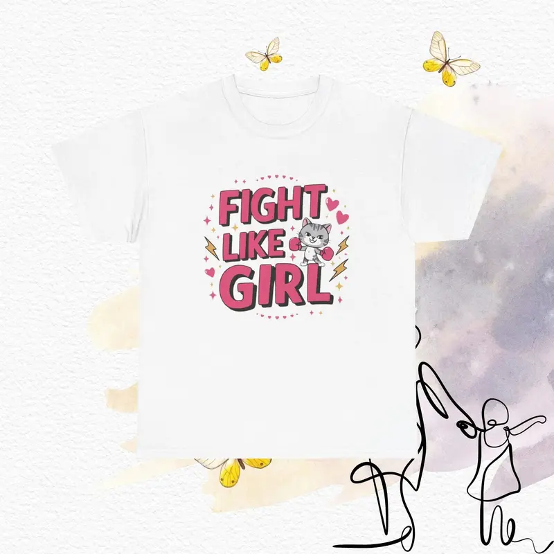 Fight Like Girl Cotton T-Shirt 5