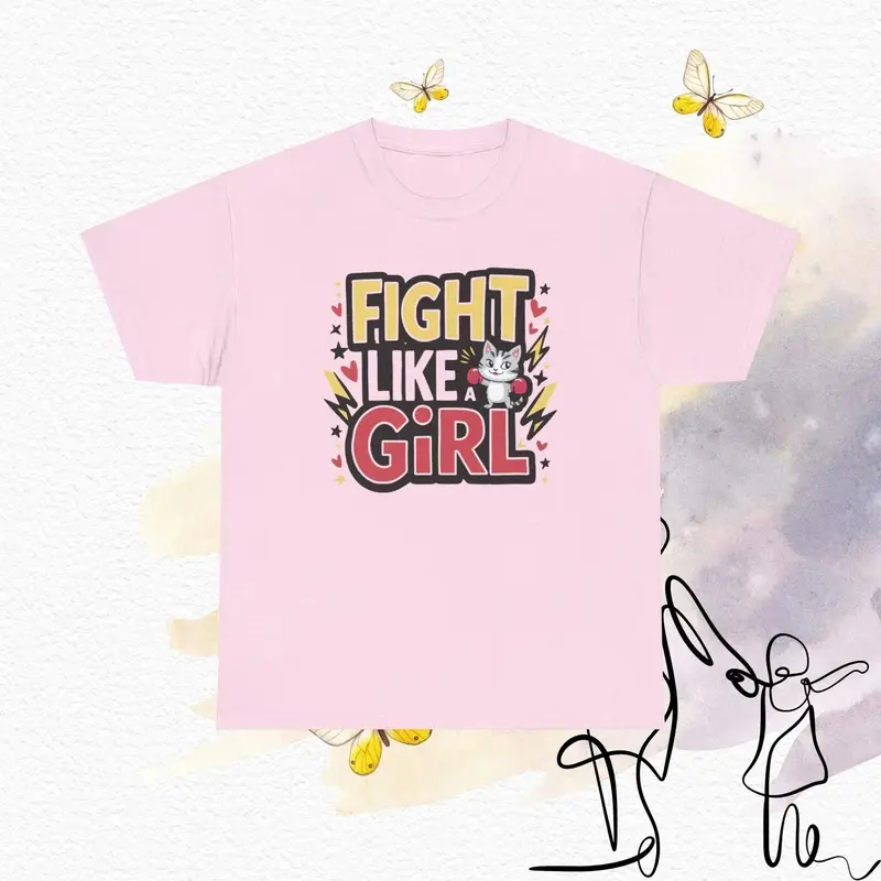 Fight Like Girl Cotton T-Shirt 5