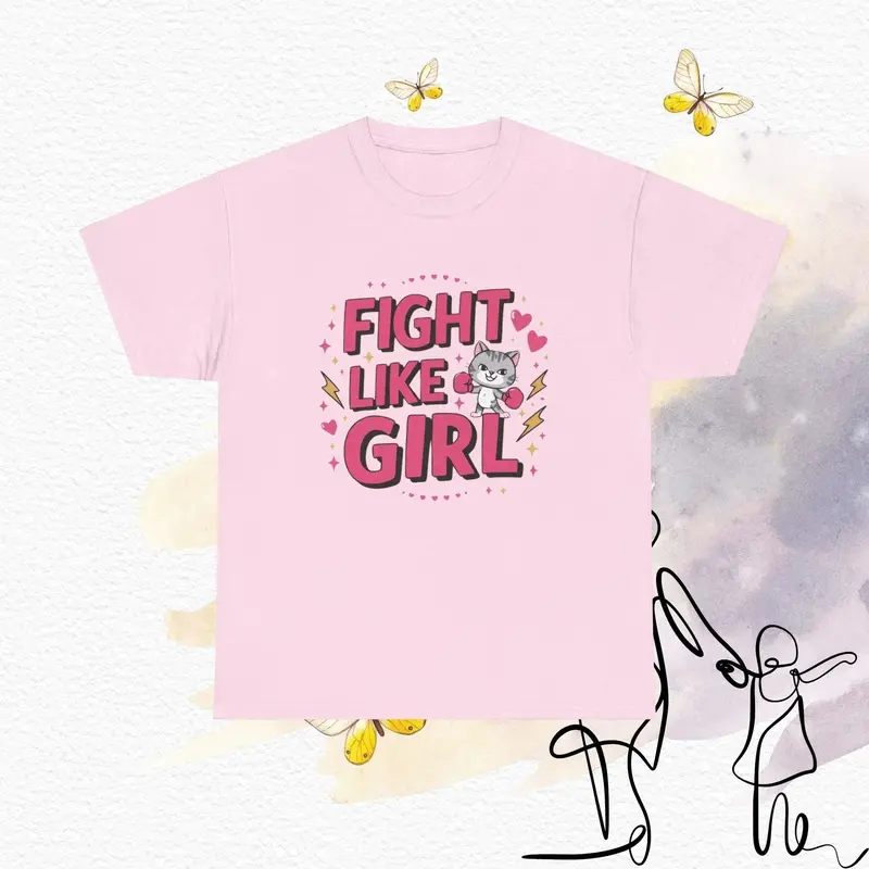 Fight Like Girl Cotton T-Shirt 6