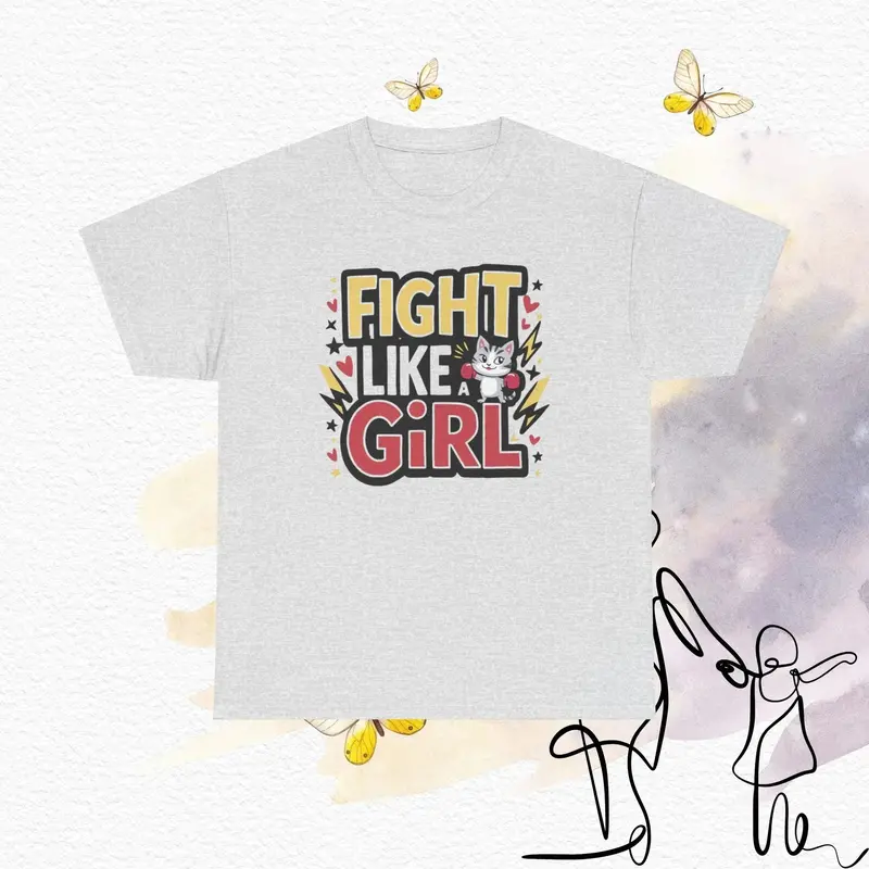 Fight Like Girl Cotton T-Shirt 6