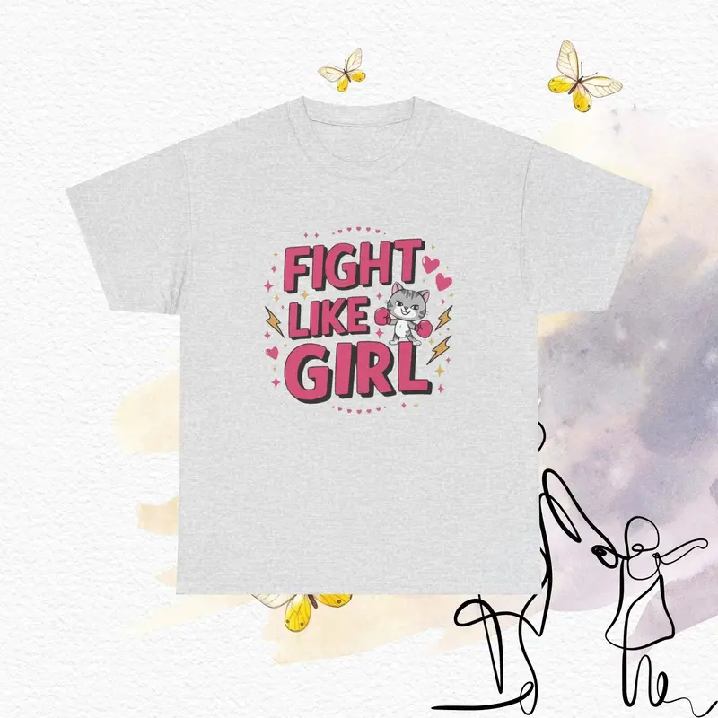 Fight Like Girl Cotton T-Shirt 8